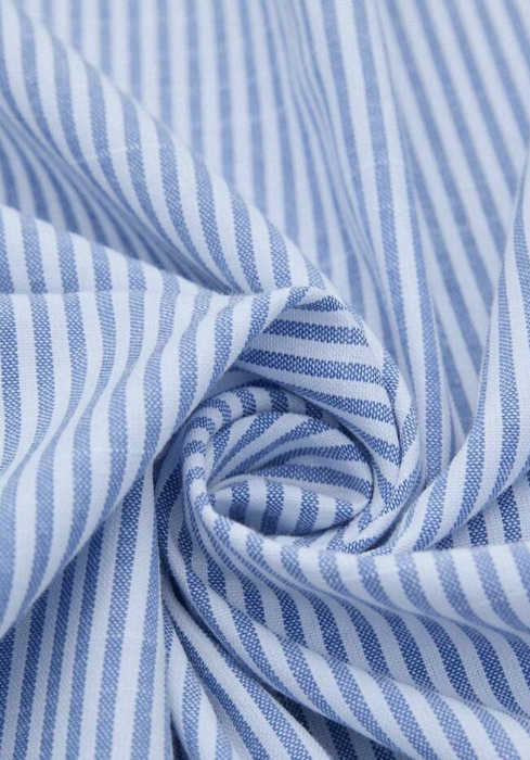 Women's Basic Striped Short Sleeve Cotton Shirt, Summer