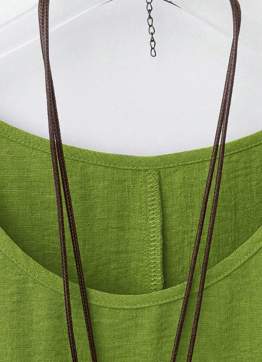 YFY Women's Casual Western Style Solid Color Round Neck Long Sleeve Flared Cuff Shirt